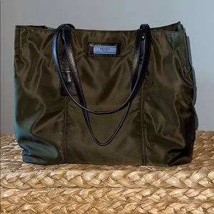 Prada military green shopping tote